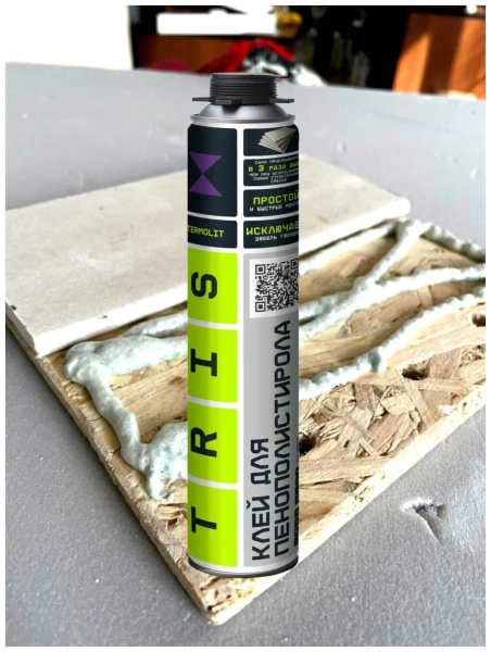 КЛЕЙ СТРОИТЕЛЬНЫЙ ДЛЯ ПЕНОПОЛИСТИРОЛА TERMOLIT TRIS 1000МЛ КП001